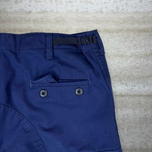 Vintage Military Tactical Pants Navy Blue Baggy Double Knees Large Regular 90s - Picture 3 of 5